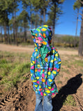 Rainbow Leaves Cardigan, 8 yr, READY TO SHIP