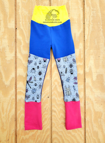 Color changing insects leggings, 3-6yr, READY TO SHIP