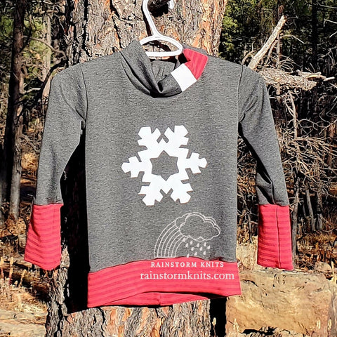 Snowflake pullover, 4-7 yr, READY TO SHIP
