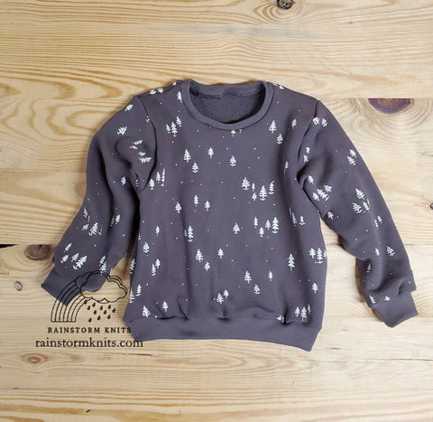 Winter Woodland Sweatshirt, size 7yr, READY TO SHIP