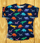 Paleontology Dolman Tee, size 6-9yr, READY TO SHIP