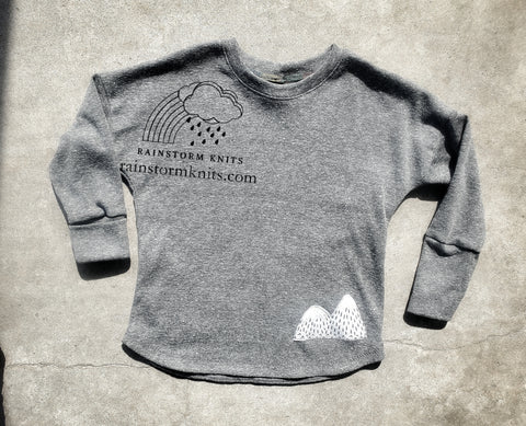 Gray Mountain Grow with Me Long Sleeve Dolman Tee Size 1 to 3 Years, READY TO SHIP